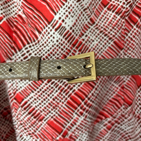 Anne Klein Red and White Patterned Dress - Picture 5 of 9